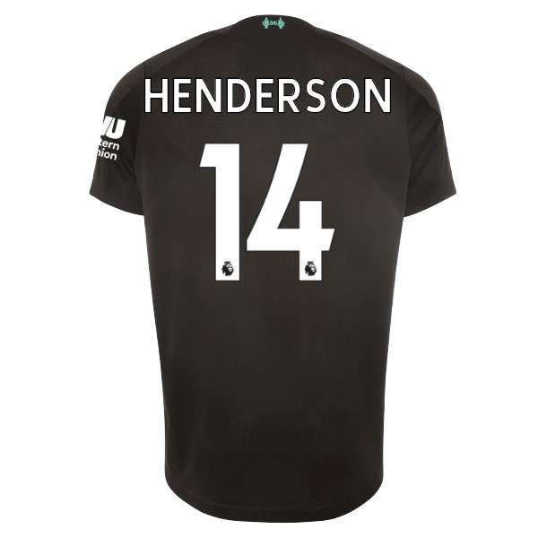 Trikot Liverpool NO.14 Henderson Ausweich 2019-20 Schwarz Fussballtrikots Günstig